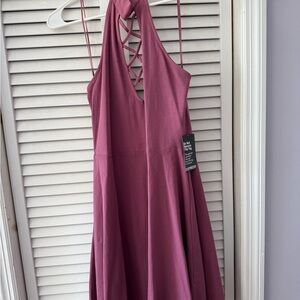 Express Mauve / Pink Halter Dress